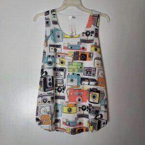NWT LA Soul XL Women's Retro Camera Print Tank Top